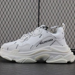 발렌시아가 트리플에스 스니커즈 올오버 로고 화이트