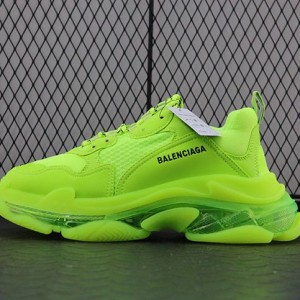 발렌시아가 트리플에스 스니커즈 클리어 에어솔 형광 연두