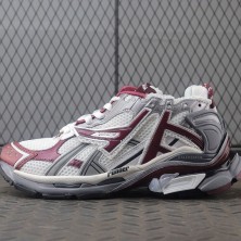 발렌시아가 러너 스니커즈 그레이 버건디