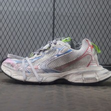 발렌시아가 3XL 에그쉘 스니커즈 화이트 레드 블루