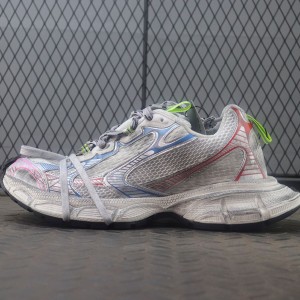 발렌시아가 3XL 에그쉘 스니커즈 화이트 레드 블루