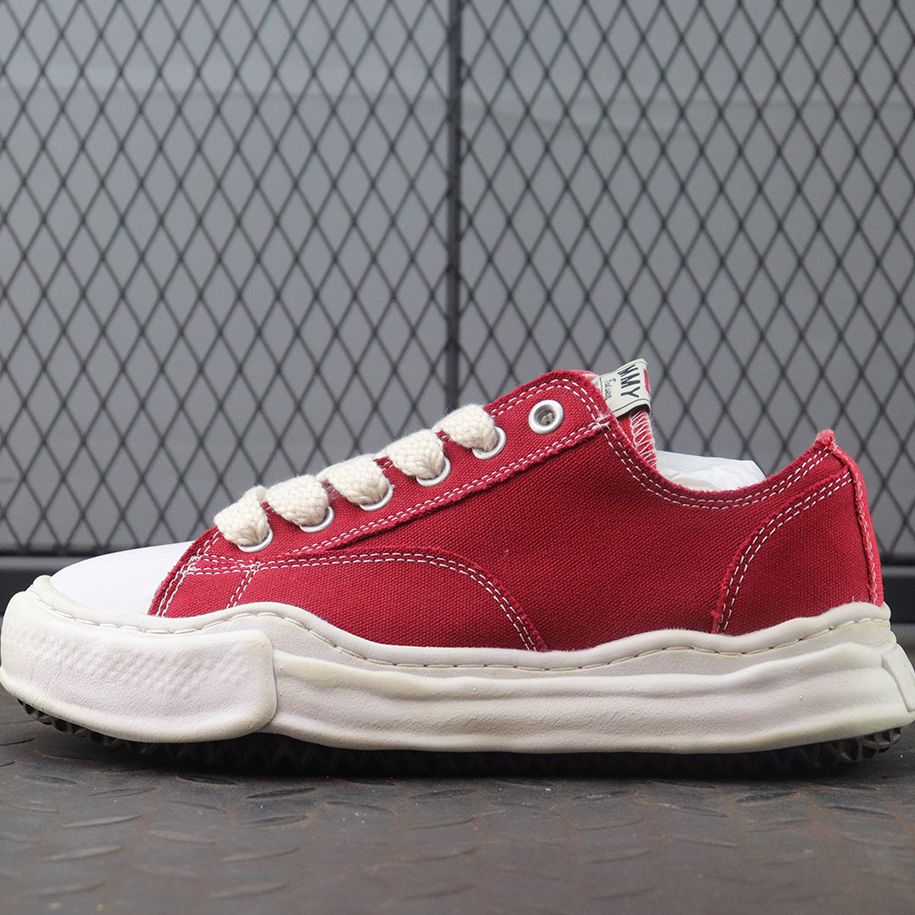 메종미하라야스히로 피터슨 오리지널 캔버스 레드 화이트