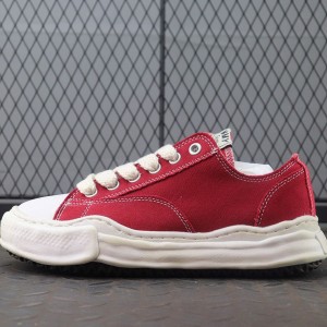 메종미하라야스히로 피터슨 오리지널 캔버스 레드 화이트