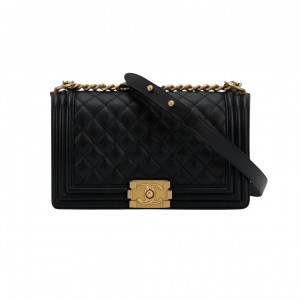 A67086 샤넬 캐비어 플랩 보이백 미듐