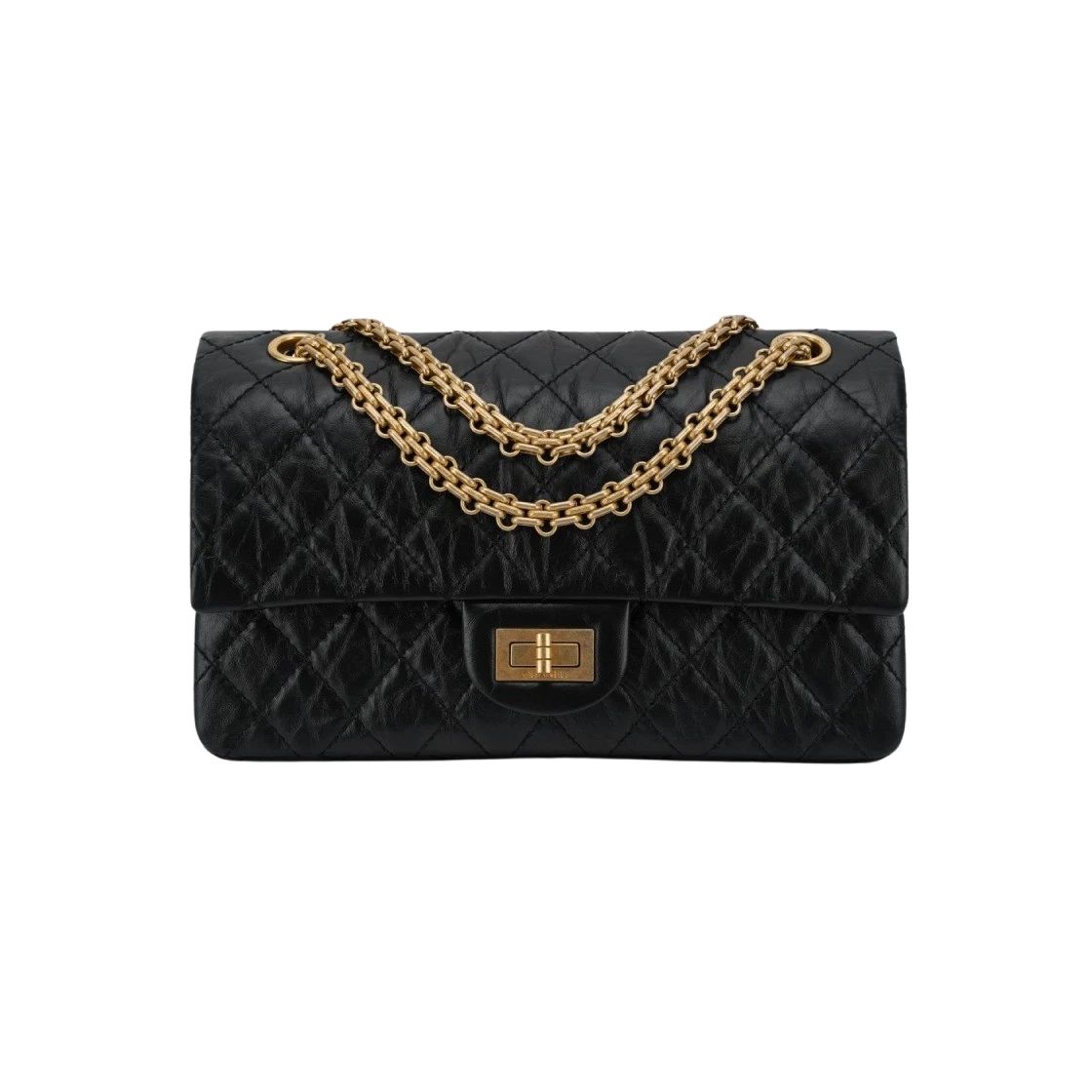 A37586 샤넬 빈티지 카프스킨 2.55 플랩백 미듐