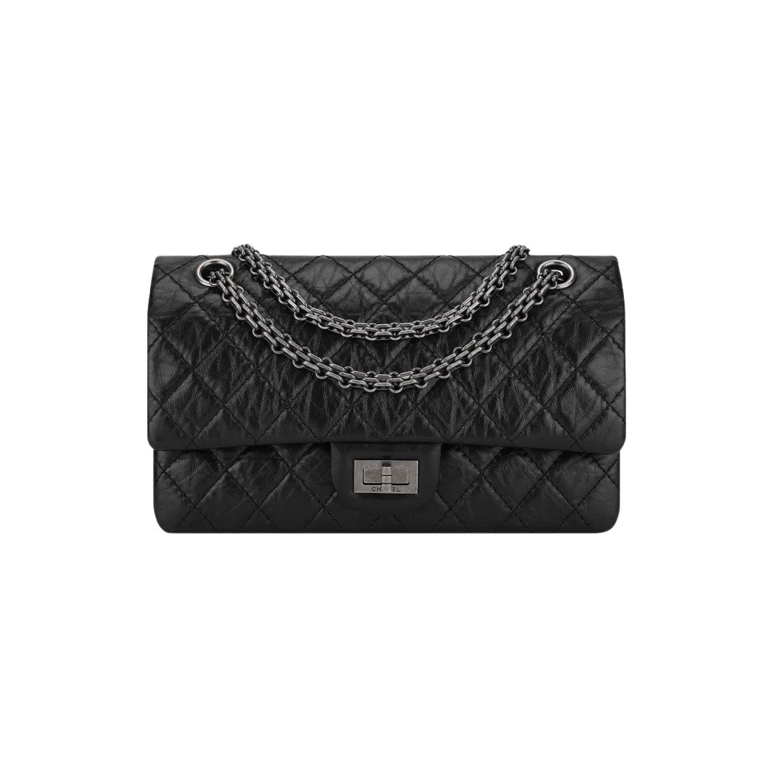 A37586 샤넬 빈티지 카프스킨 2.55 플랩백 미듐