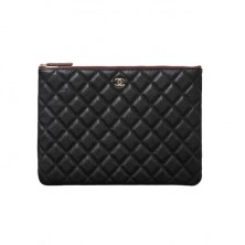 A82545 샤넬 캐비어 클래식 클러치 미듐 금장