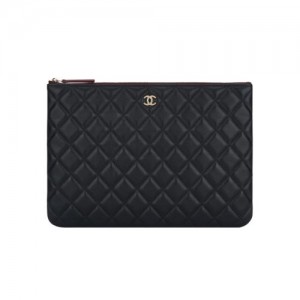 A82545 샤넬 램스킨 클래식 클러치 미듐 금장