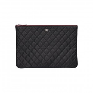 A82552 샤넬 캐비어 클래식 클러치 라지 은장