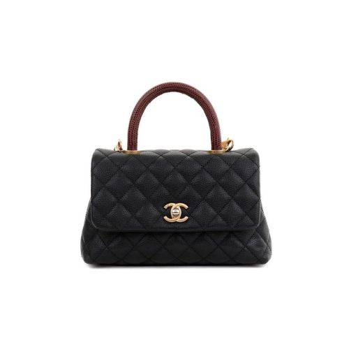 A92990 샤넬 캐비어 리자드 코코핸들 플랩백 스몰