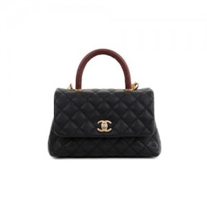 A92990 샤넬 캐비어 리자드 코코핸들 플랩백 스몰