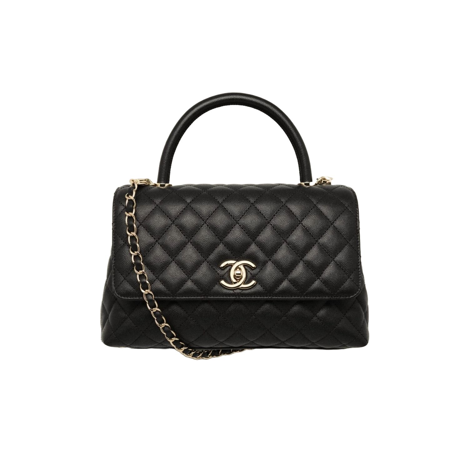 A92991 샤넬 캐비어 코코핸들 플랩백 미듐