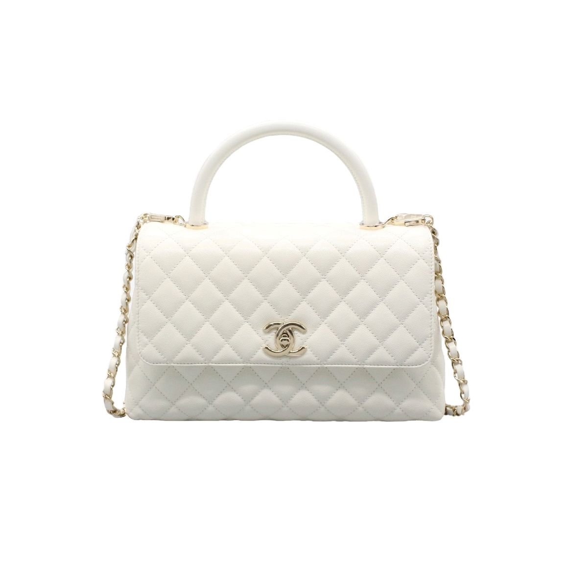 A92991 샤넬 캐비어 코코핸들 플랩백 미듐