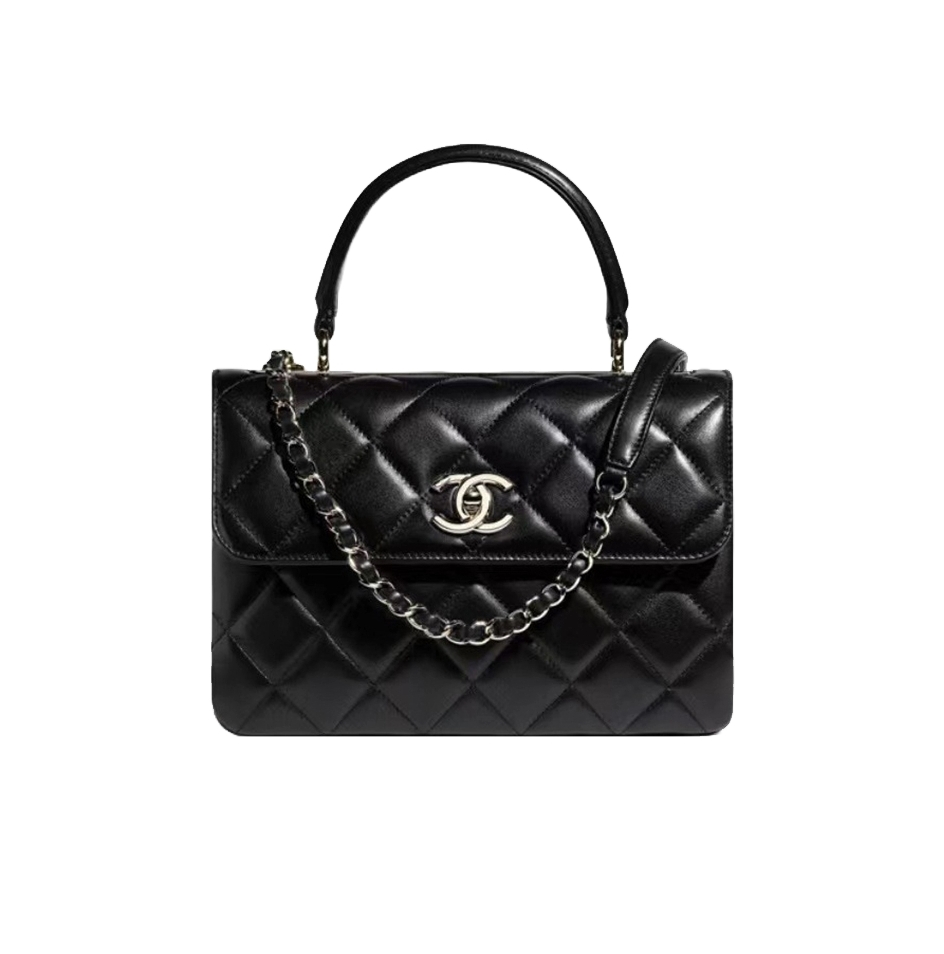 A92236 샤넬 램스킨 트렌디 CC 탑핸들 플랩백 스몰