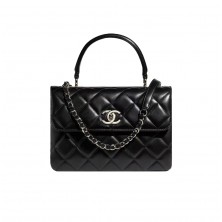 A92236 샤넬 램스킨 트렌디 CC 탑핸들 플랩백 스몰