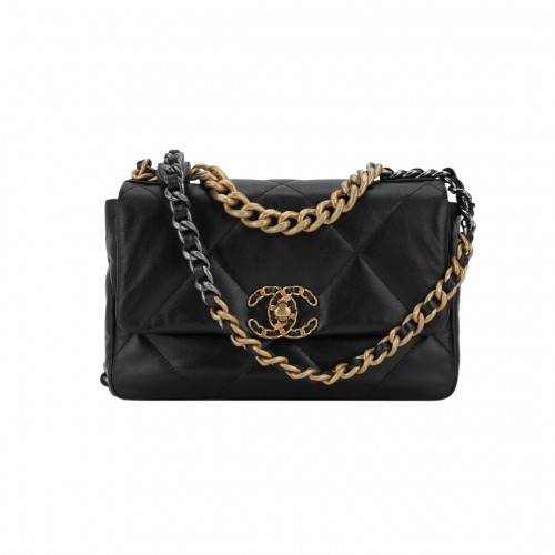 AS1160 샤넬 블랙 램스킨 19 플랩백 미듐