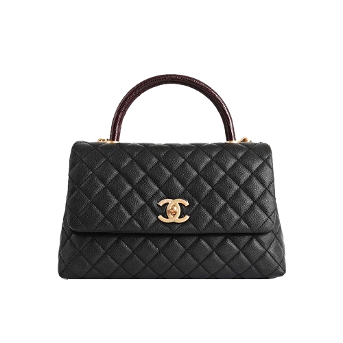 A92991 샤넬 캐비어 리자드 코코핸들 플랩백 미듐