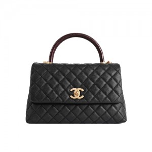 A92991 샤넬 캐비어 리자드 코코핸들 플랩백 미듐