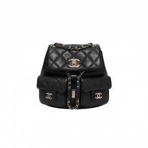 AS3787 샤넬 카프스킨 더블 포켓 듀마 백팩 스몰