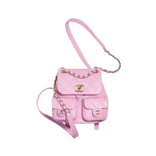 AS3787 샤넬 카프스킨 더블 포켓 듀마 백팩 스몰