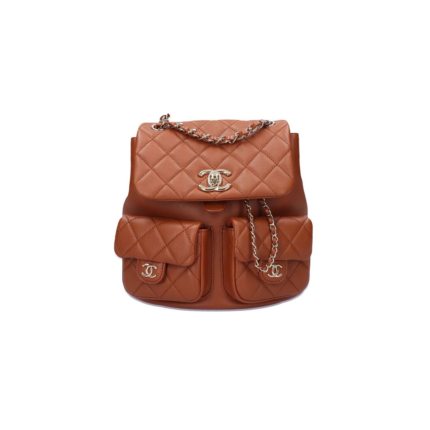 AS3787 샤넬 카프스킨 더블 포켓 듀마 백팩 스몰