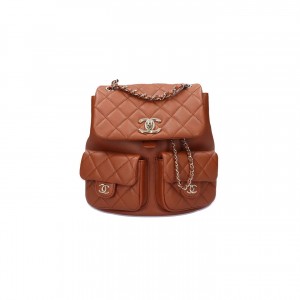 AS3787 샤넬 카프스킨 더블 포켓 듀마 백팩 스몰