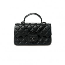 AS2431 샤넬 램스킨 클래식 탑핸들 플랩백 뉴미니