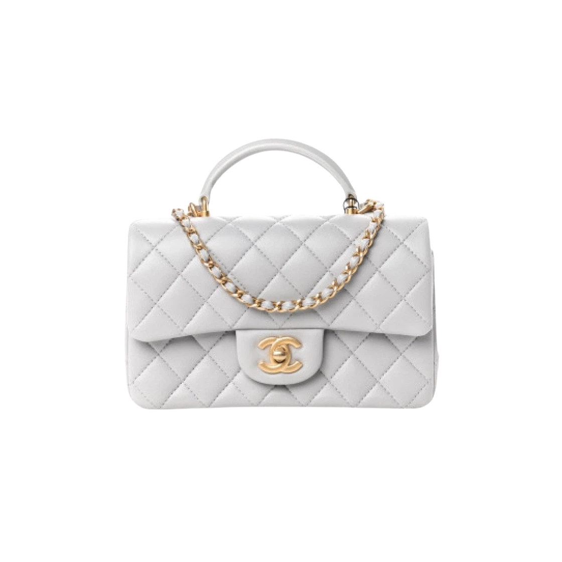 AS2431 샤넬 램스킨 클래식 탑핸들 플랩백 뉴미니