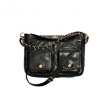 AS4668 샤넬 카프스킨 더블 포켓 라지 호보백