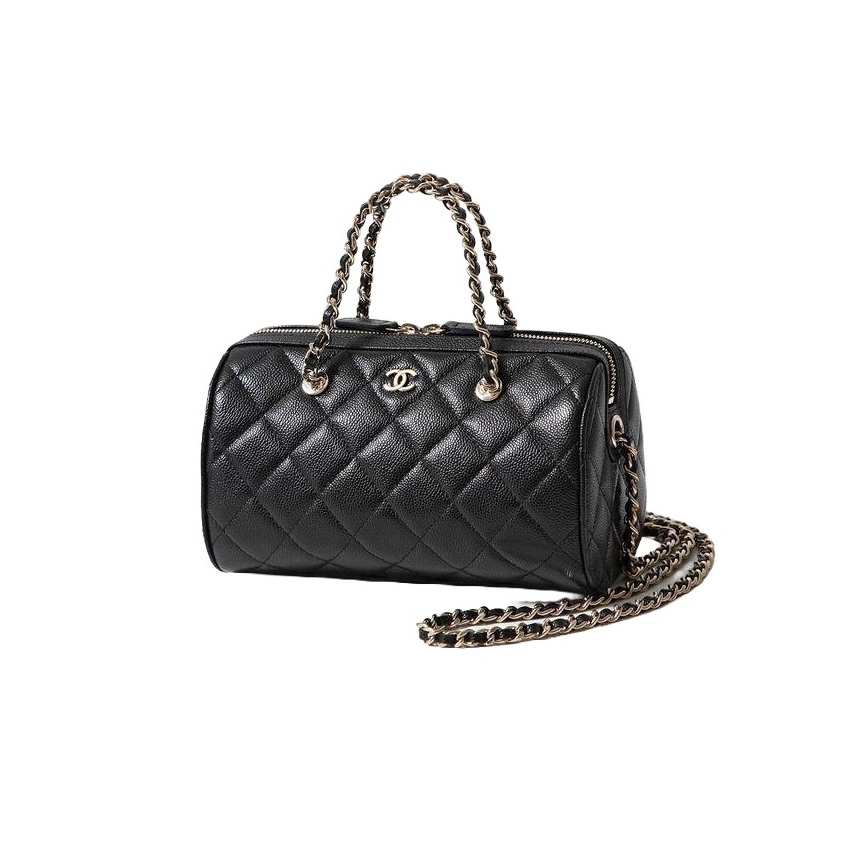 AS4474 샤넬 캐비어 체인 핸들 미니 볼링백