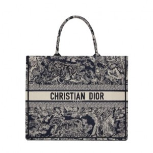 M1286 디올 Toile de Jouy Reverse 자수 북토트 라지