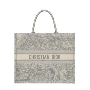 M1286 디올 Toile de Jouy Reverse 자수 북토트 라지