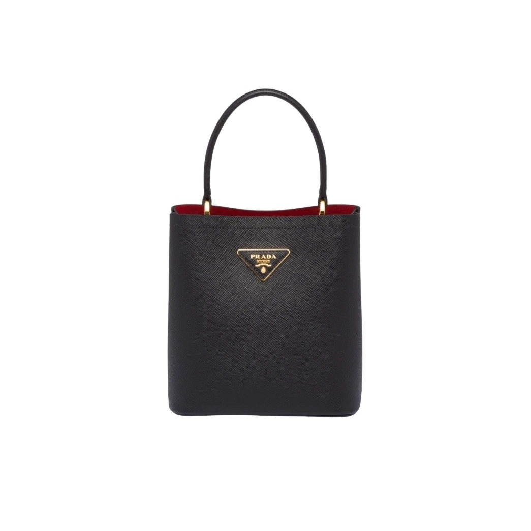 1BA217 프라다 파니에백 사피아노 레더 토트 숄더백 스몰
