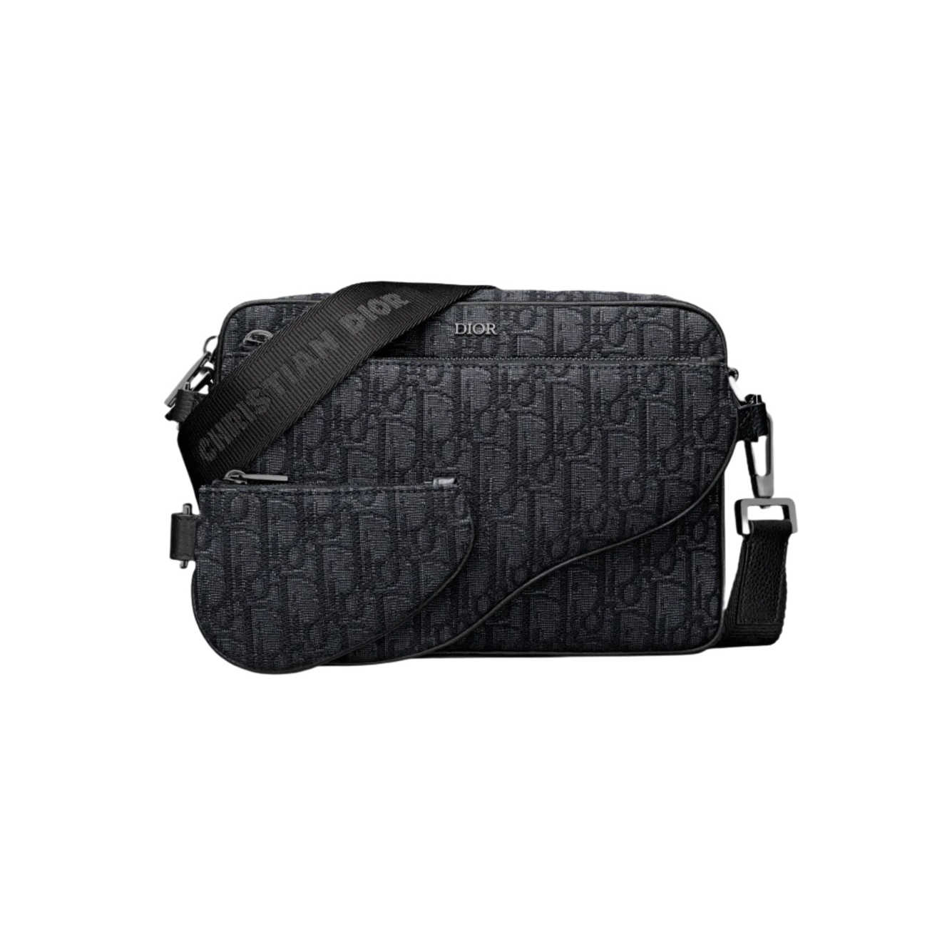 1ADPO 디올 오블리크 새들 트리플 파우치 메신저백