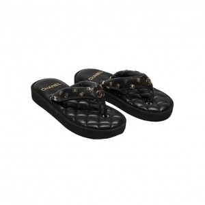 G39860 샤넬 CC로고 참 퀄팅 샌들