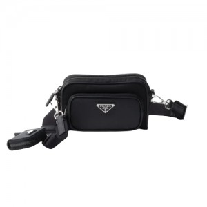 2VH172 프라다 리나일론 사피아노 레더 숄더백