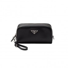 2NE063 프라다 리나일론 브러쉬드 로고 파우치