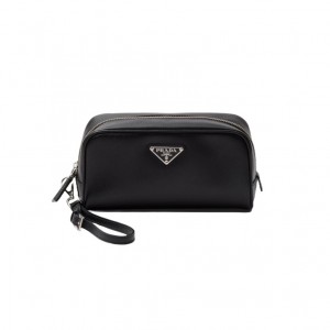 2NE063 프라다 리나일론 브러쉬드 로고 파우치