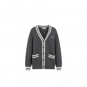 미우미우 울 캐시미어 가디건