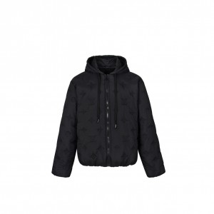 루이비통 모노그램 퀄티드 후드 블루종 다운자켓