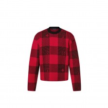 루이비통 다미에 시그니처 울 크루넥 니트