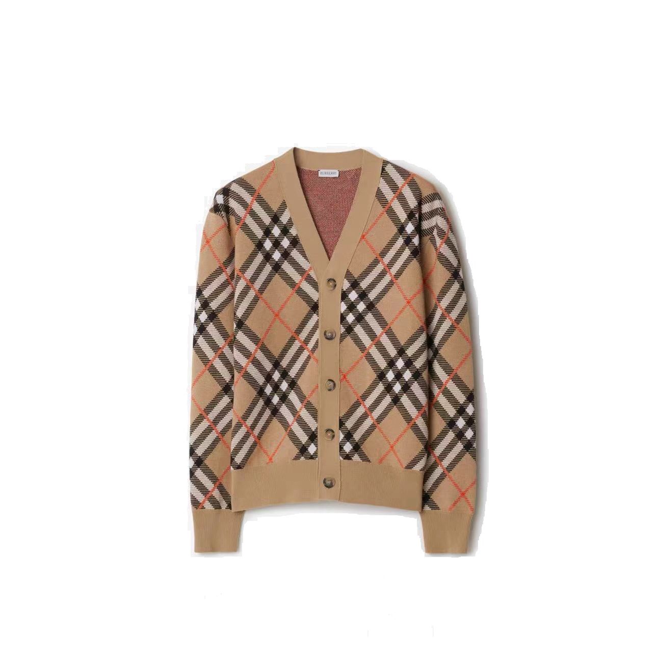 버버리 체크 울 블렌드 가디건