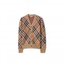 버버리 체크 울 블렌드 가디건
