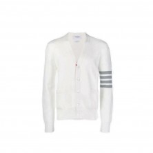 톰브라운 사선 완장 메리노 울 가디건