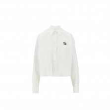 미우미우 화이트 코튼 포플린 셔츠