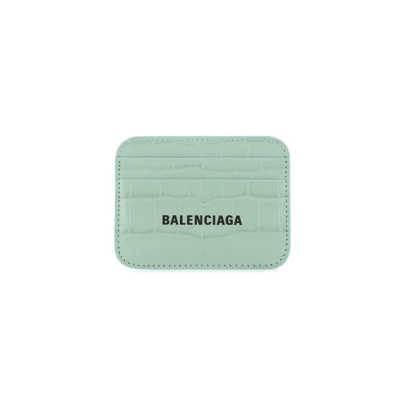 593812 발렌시아가 크로커다일 앰보스 카드지갑