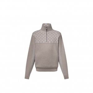 루이비통 리브드 울 반집업 니트