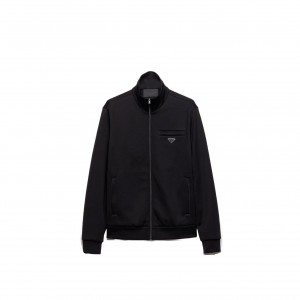 프라다 테크니컬 코튼 블루종 집업 자켓